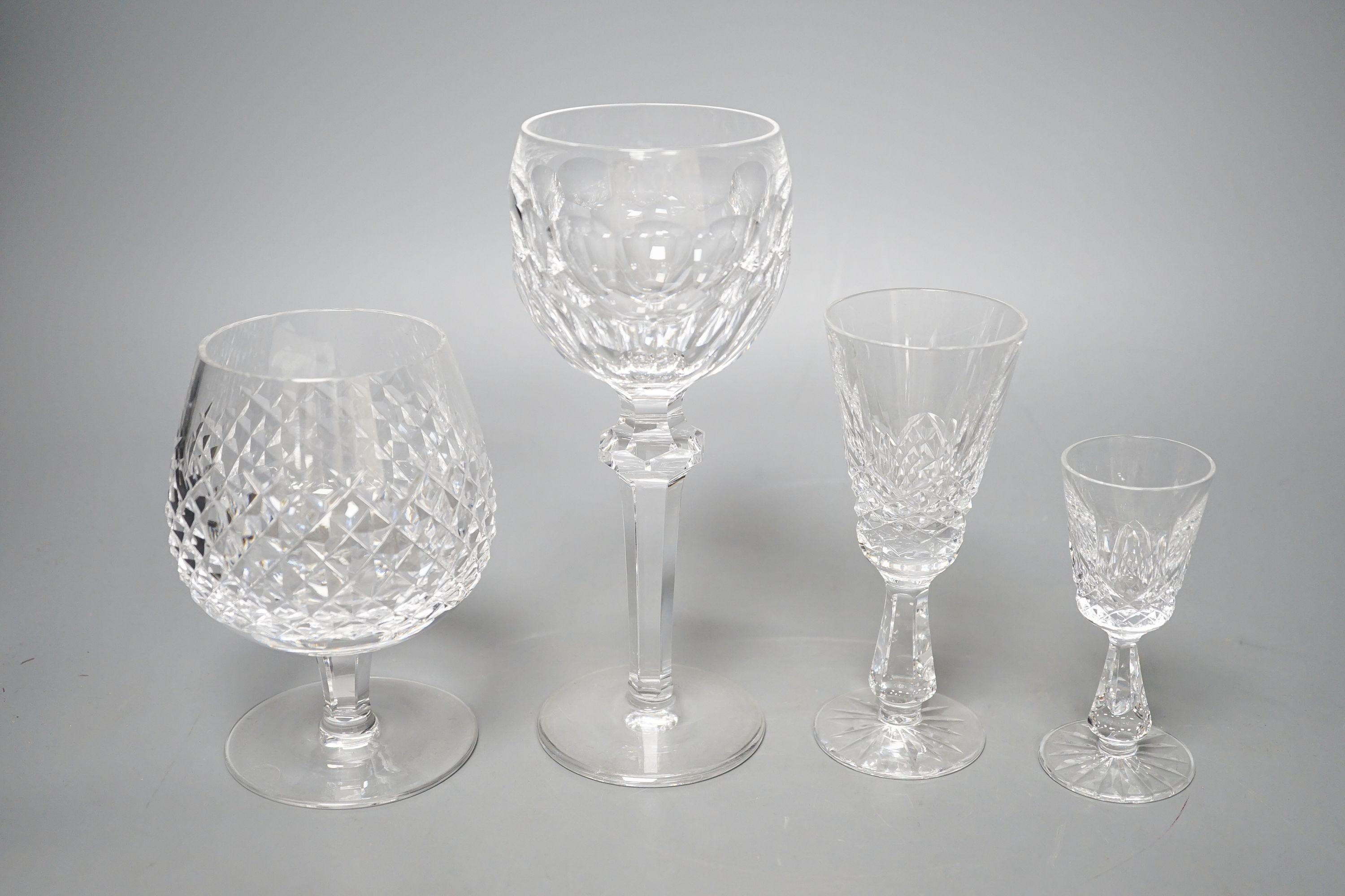 A group of Waterford cut crystal drinking glasses and six other glasses (27)